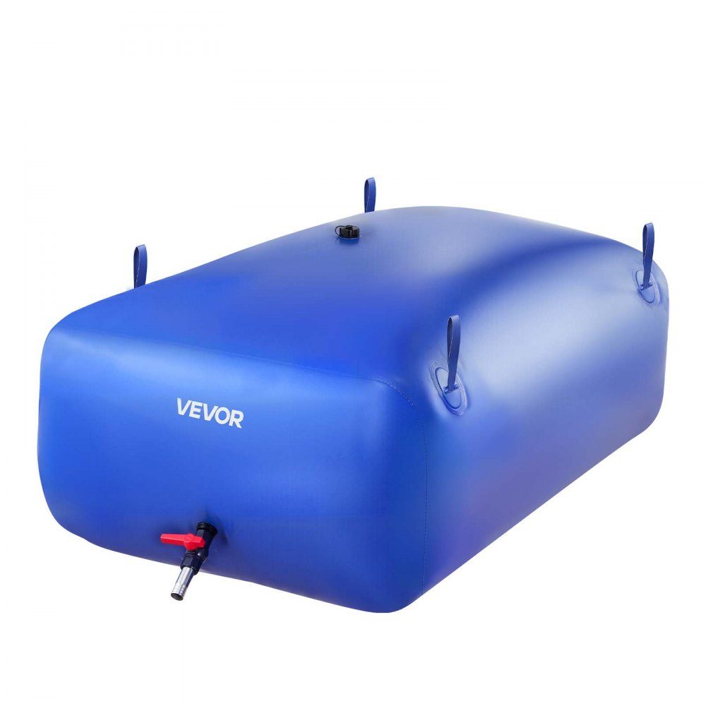 Conteneur de stockage de vessie d'eau 540 L, sac de stockage d'eau en PVC 1000D durable, vessie de stockage d'eau, idéal pour le camping, l'arrosage du jardin, les camping-cars et les urgences, bleu