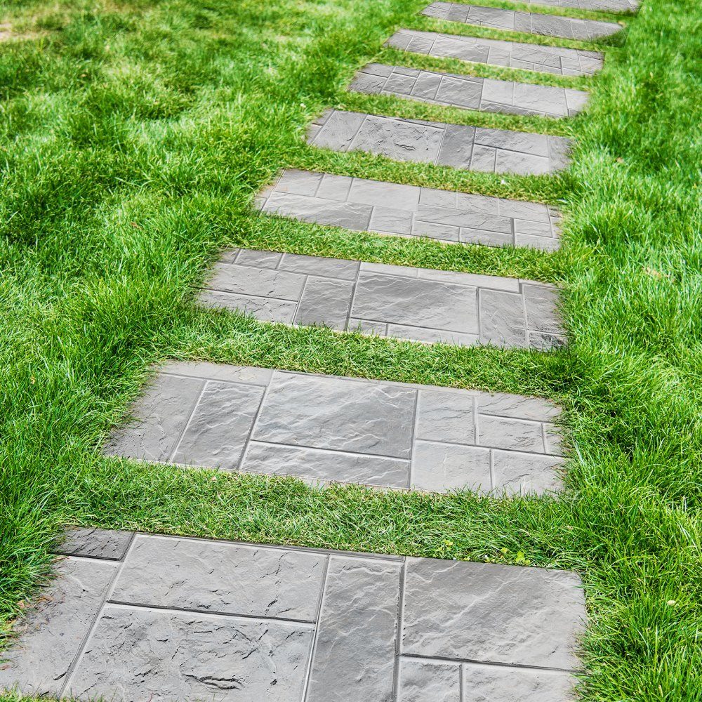 Mata do stempli betonowych 24" x 24" 7 szt. Tekstura betonu Skórka Stempel z poliuretanu Mata z teksturą płytek kamiennych Odcisk podłogi z łupków Bezszwowy stempel Formy betonowe na zewnątrz Dekoracyjny wielokolorowy