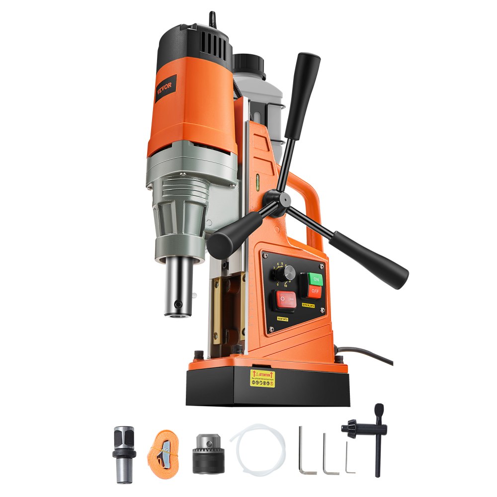 Drill, 1550W, 50mm Drill Diameter, 2922lbf Power Magnetic Drill, 500 PRM, 10 Speed ​​Electric Drill for Metal Surfaces, Industrial and DIY