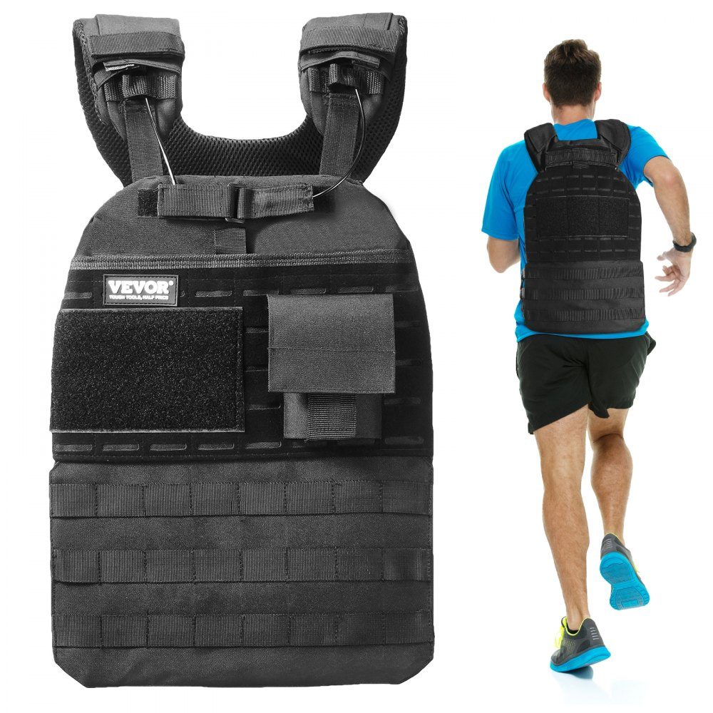 Weight Vest 40lbs Adjustable Weight Jacket for Men Women Training Equipment for Strength and Endurance Training Running Jogging Walking Fitness Weight Loss Black