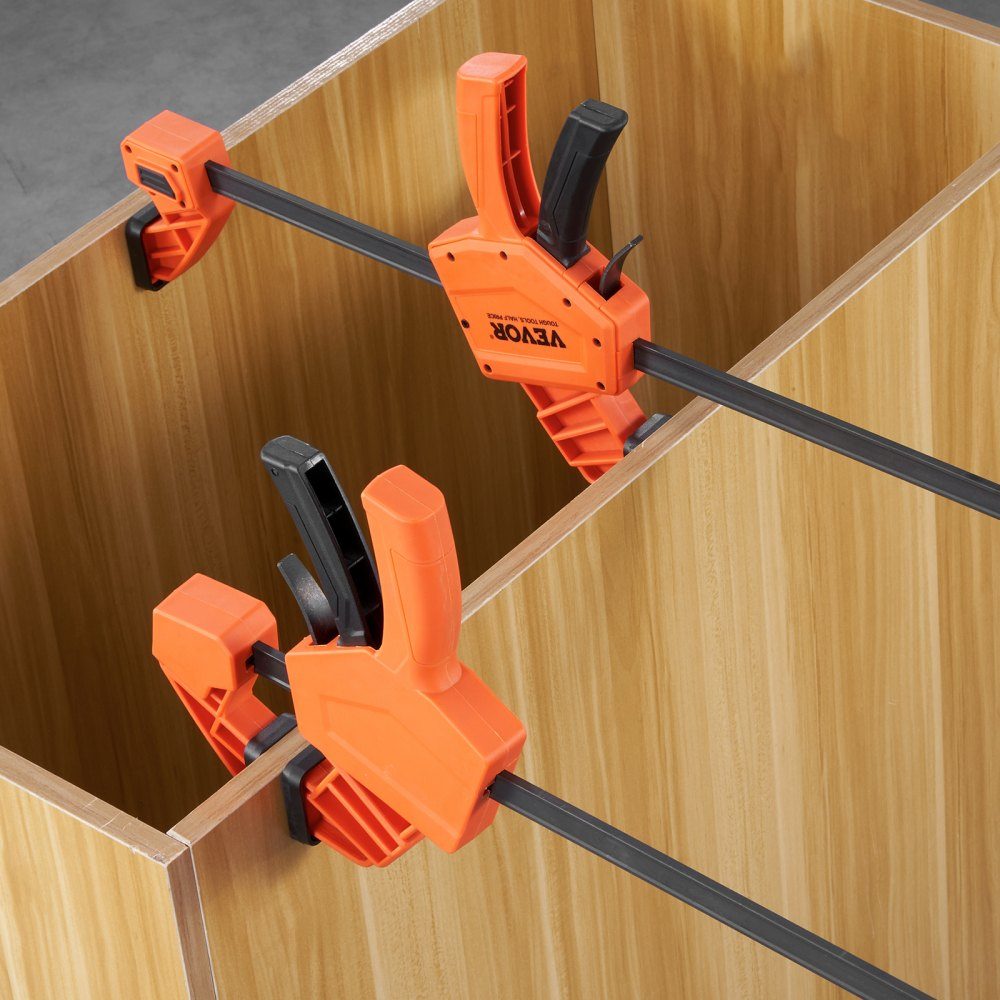 2 x eenhandklem 609,6 mm bekopening snelspanklem 136 kg draagvermogen klem schroefklem ideaal voor het snijden, verbinden en monteren van houten producten of staalmaterialen