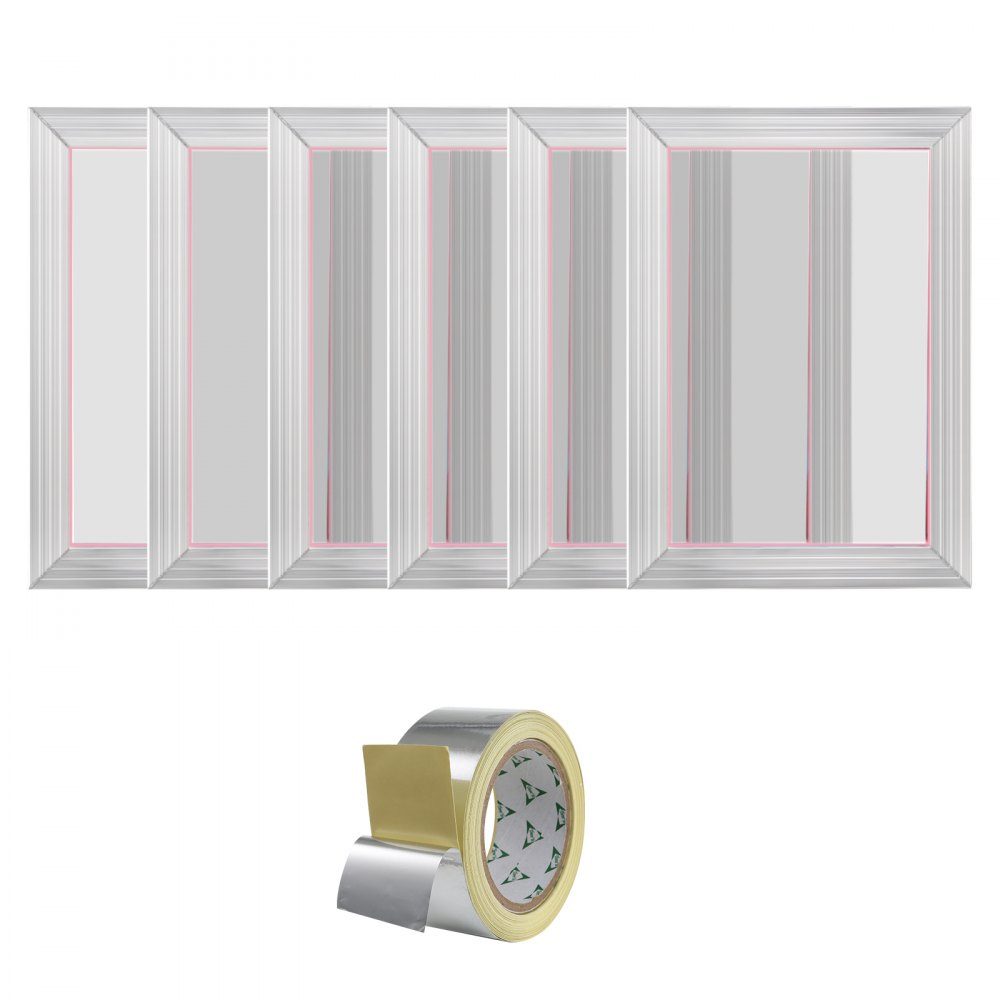 6 Pcs Aluminum Alloy Screen Frame Screen Printing Press 10x14 inch Screen Printing Machine Accessories 110 Mesh Acid Resistant and Non-deformable for Pillowcases, Fabrics, Paper, Copy Paper etc