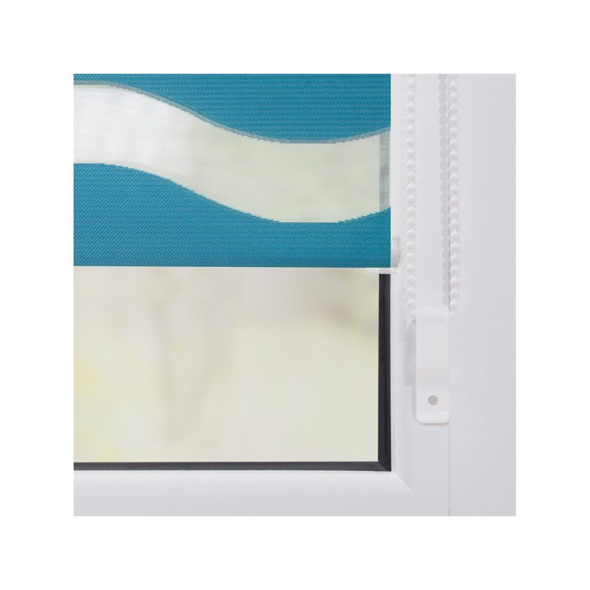 Lichtblick Duo store enrouleur wave Klemmfix, sans perçage, à partir de 45 x 150 cm (essence, 80x150 cm)