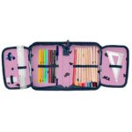 Trousse à crayons Minnie Mouse bleu marine avec accessoires