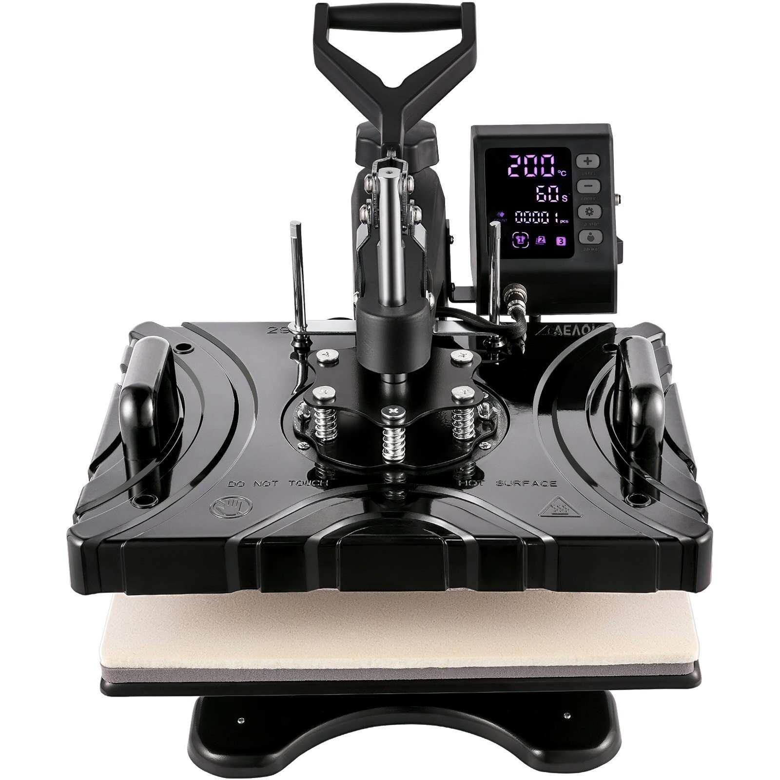 Digital Premium Heat Press 10 in 1 Transfer Press Black 38x30cm Hot Press Machine Textile Press Multifunctional Sublimation T-Shirt Press Mug Press Cup Press Hats Plates Cups 360 Degrees