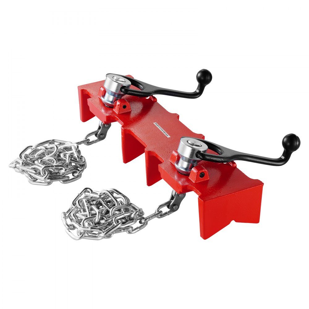 Pipe Welding Vise, 12.7-80mm Pipe Welding Clamp with Double Chains and Crank Handles, Heavy Duty Cast Iron Welding Vise for a variety of pipes