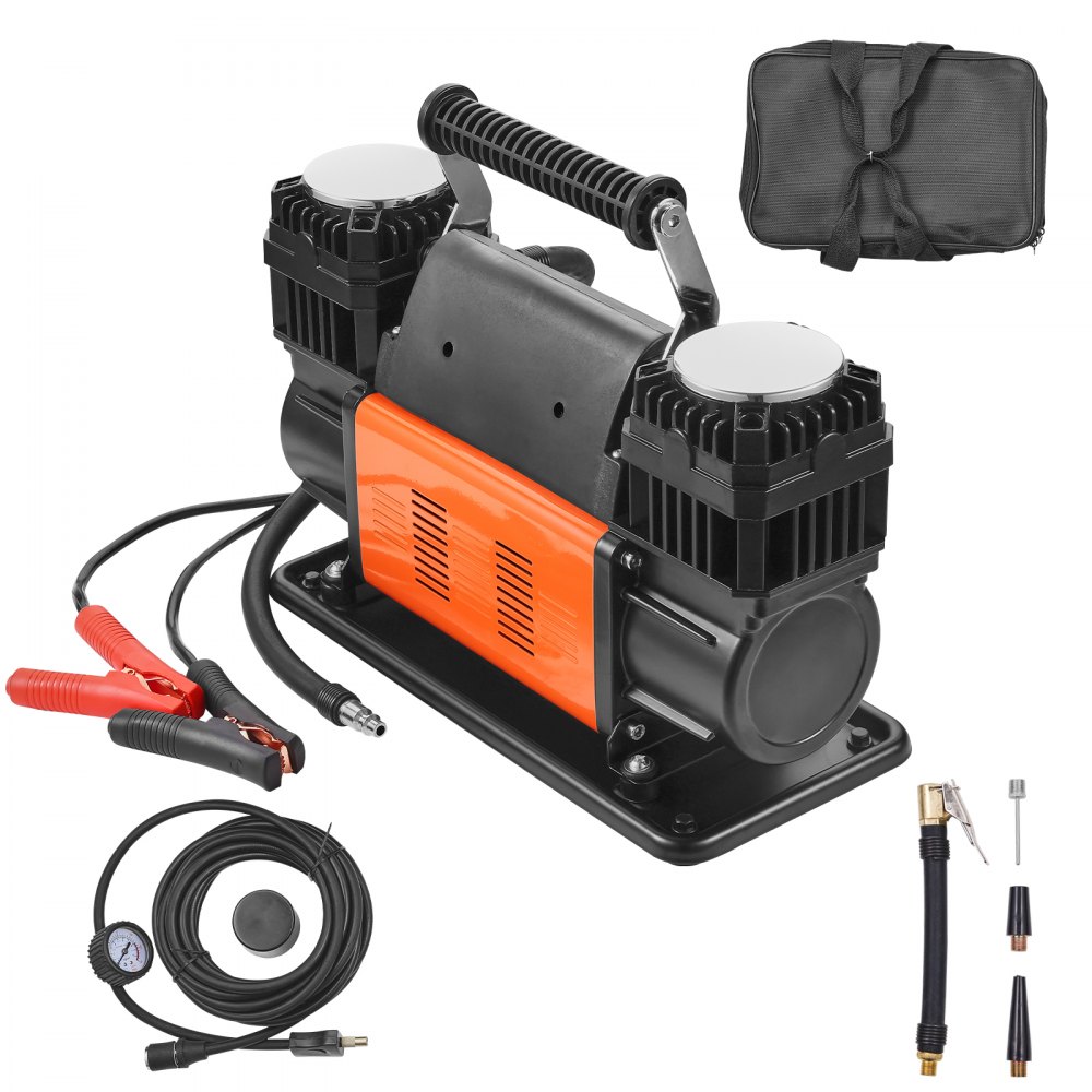 Compresseur d'air robuste 10,6 CFM, gonflage rapide en 30 secondes | Gonfleur de pneus Portable à double cylindre, pompe à Air tout-terrain 12V 150 PSI avec adaptateurs pour camions, voitures, SUV, véhicules 4x4, camping-car Compresseur d'air robuste 10,6 CFM, gonflage rapide en 30 secondes | Gonfleur de pneus Portable à double cylindre, pompe à Air tout-terrain 12V 150 PSI avec adaptateurs pour camions, voitures, SUV, véhicules 4x4, camping-car