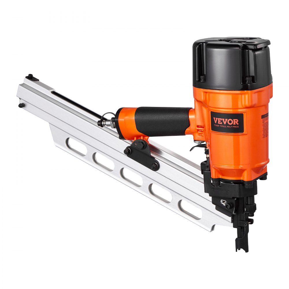 Air Nailer 50 to 90mm 21 Degree Round Head Pneumatic Nail Gun with Dual Trigger Modes and Depth Adjustment 80-120 PSI Pro Air Nailer for Framing, Flooring and Decking