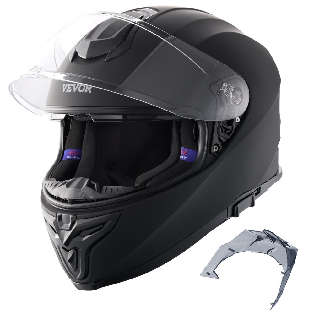 Kask motocyklowy, kaski motocrossowe, kaski integralne, rozmiar M, kaski wykonane z ABS z wymiennymi szybami, homologowane ECE, wygodny kask motocrossowy, dla młodzieży i dorosłych, czarny Kask motocyklowy, kaski motocrossowe, kaski integralne, rozmiar M, kaski wykonane z ABS z wymiennymi szybami, homologowane ECE, wygodny kask motocrossowy, dla młodzieży i dorosłych, czarny