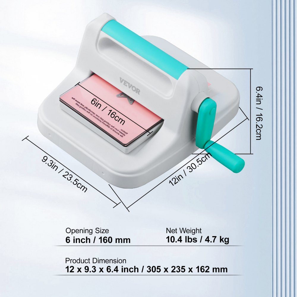 Die Cutting and Embossing Machine, Scrapbooking Embossing Machine, 160mm Opening Size, My Life Handmade Starter Kit, Manual Embossing Machine Kit, DIY Craft Cards, Invitations, Home Decoration etc