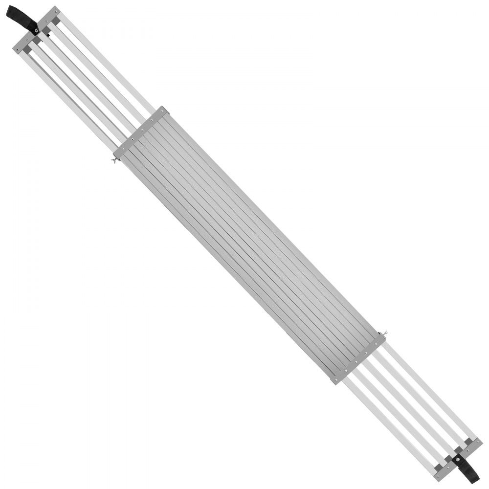 Teleskop-Arbeitsplanke aus Aluminium, 9–15 Fuß, 500 Pfund Tragkraft, 31,8 cm breit, Aluminium-Gerüstplanke, Verlängerung, Bühnenplanke mit rutschfester Plattform, Gerüstleiter-Zubehör