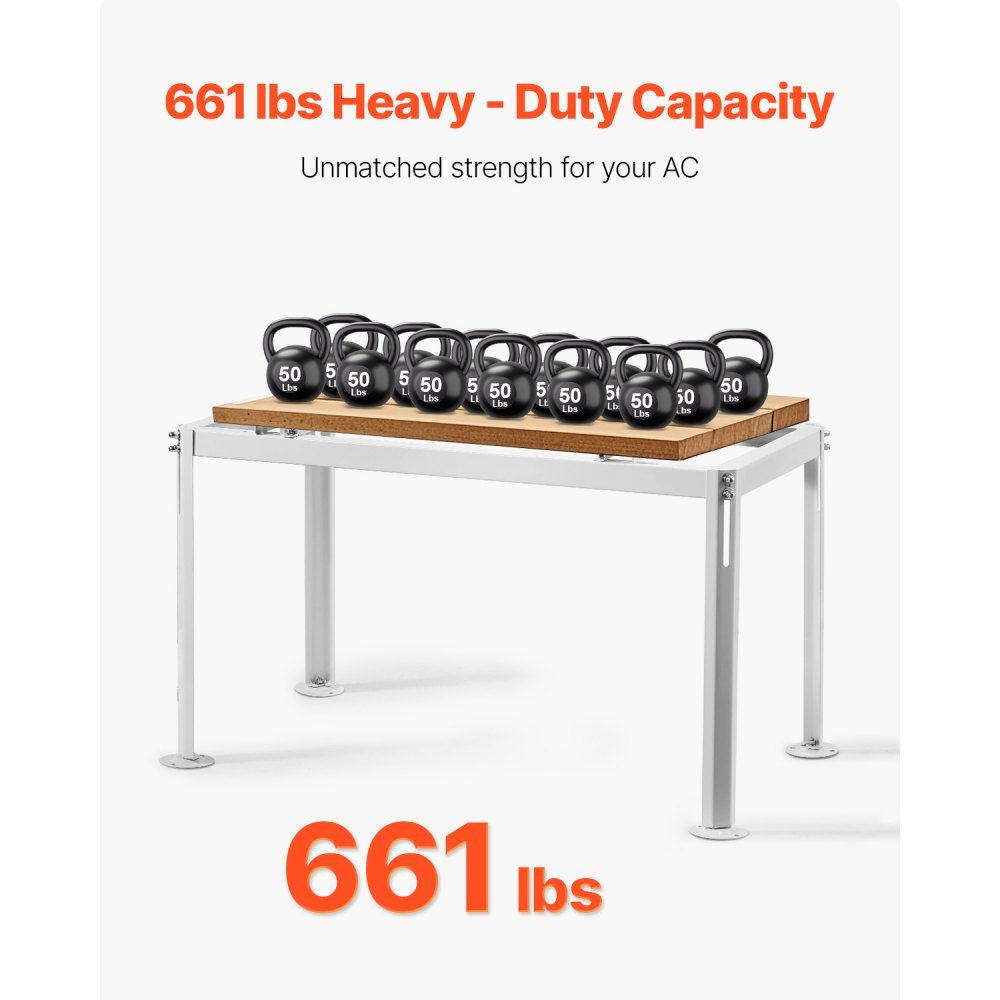Air Conditioner Floor Stand, Anti-Vibration Mini Split Stand for 9000-36000 BTU Ductless Air Conditioner Heat Pumps, Floor Mount AC Base Bracket with Max 300kg Load Capacity