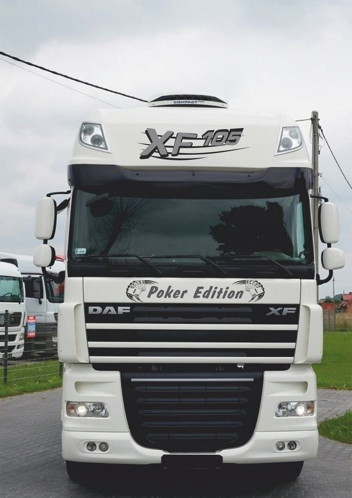 AUFKLEBER Fahrzeugbeschriftung DAF XF 105 106 POKER EDITION
