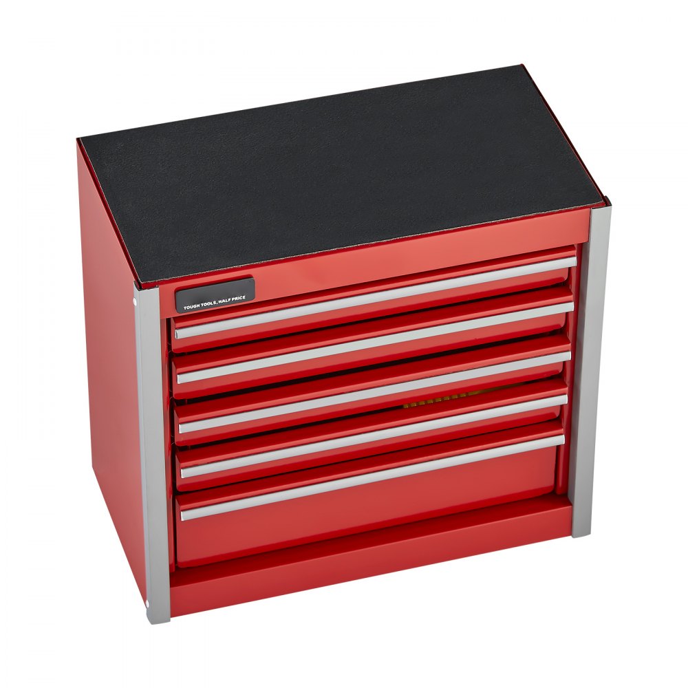 Gereedschapskist 218 x 118 x 205 mm, metalen gereedschapskist met 5 laden, gereedschapskist met EVA-inzetstukken en PP-voetkussens, zwaar staal met kogelgelagerde opening en poedercoating, rood Gereedschapskist 218 x 118 x 205 mm, metalen gereedschapskist met 5 laden, gereedschapskist met EVA-inzetstukken en PP-voetkussens, zwaar staal met kogelgelagerde opening en poedercoating, rood