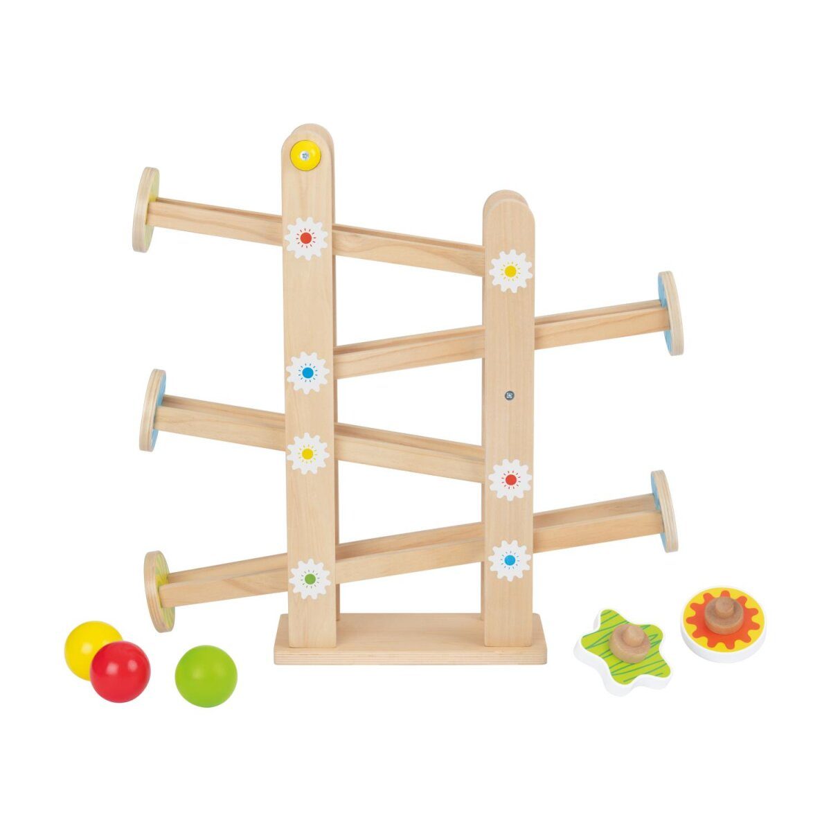 lupilu® wooden marble runs (wooden marble run cascade)