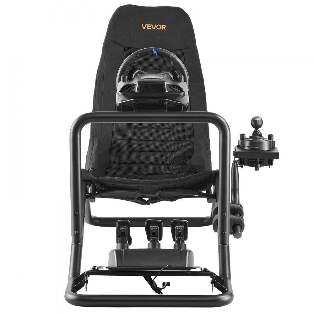 Lenkständer, Rennradständer für integrierte Simulator-Cockpits, für Logitech G25, G27, G29, G920, G923, Thrustmaster T300RS, TX F458, T500RS, T3PA-PRO (F1/GT) und CSR-Pedale, schwarz