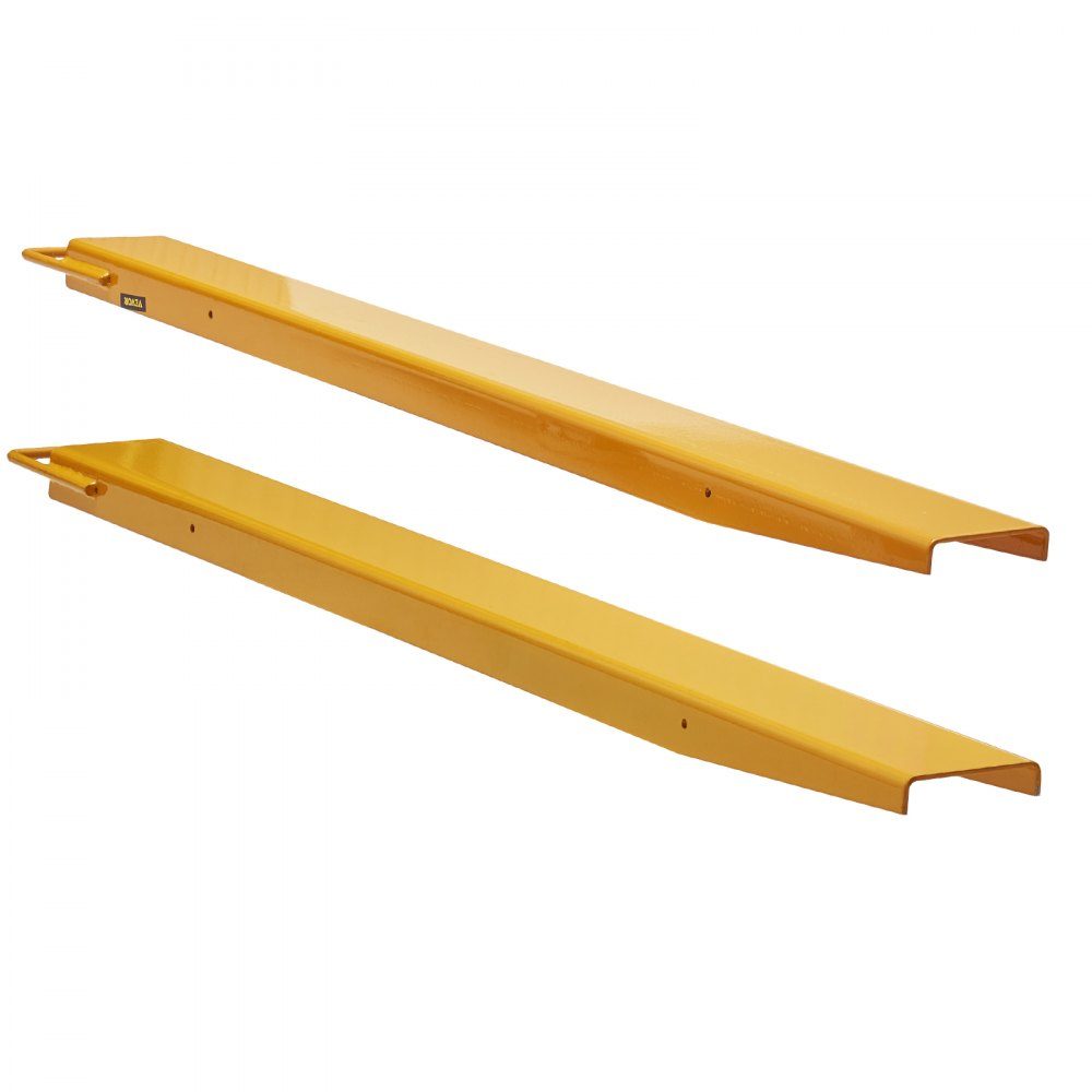 Set of 2 Fork Extensions, 1520mm Tine Extension, 1,815 Ton Load Capacity Forks, Q235 Carbon Steel, One Piece Design, Pallet Fork Extension, Compatible with 106mm Forks