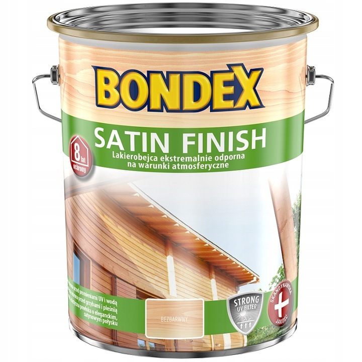 Bondex SATIN-FINISH laque lasure résistante aux intempéries couleur bois clair 5 l Bondex SATIN-FINISH laque lasure résistante aux intempéries couleur bois clair 5 l