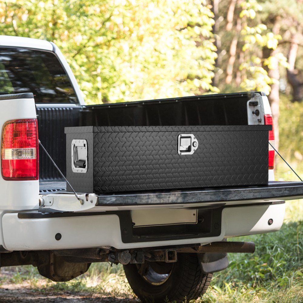 990 x 330 x 254mm Truck Bed Tool Box Lockable 83L Truck Box Tool Box Storage Tool Box 39kg Load Tool Box Organizer for RV Car Black