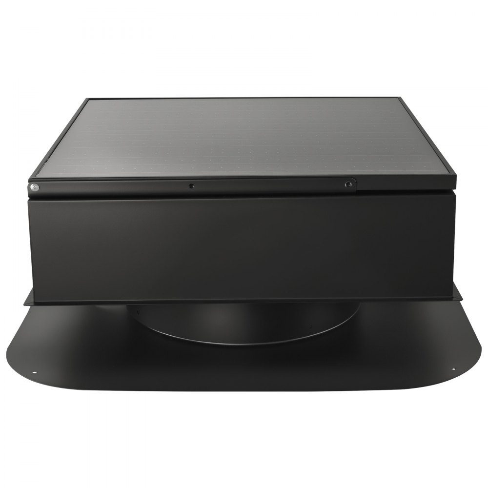 Ventilateur à énergie solaire, ventilateur de toit solaire intelligent 35 W avec thermostat, débit d'air 67960L/min, moteur CC sans balais intégré pour le refroidissement et la déshumidification – Réf. HT-23040