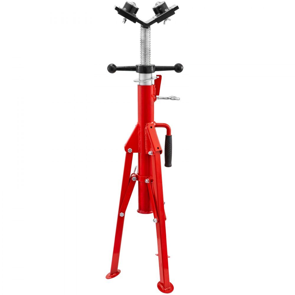 Pipe support with 2 ball transfer V head 1107A, folding pipe stand, 2.04 ton pipe rod, height adjustable