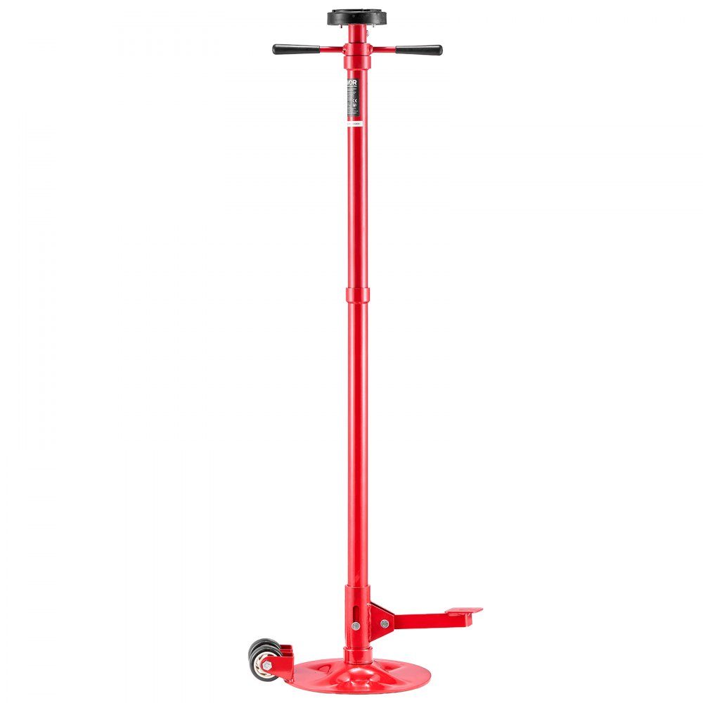 Underlift Support Stand 1T, Rollable, Height Adjustable (1320-2033mm), Car Jack Stand with Ball Bearing Rotary Handle and Pedal for Supporting Vehicle Components, Car Repair