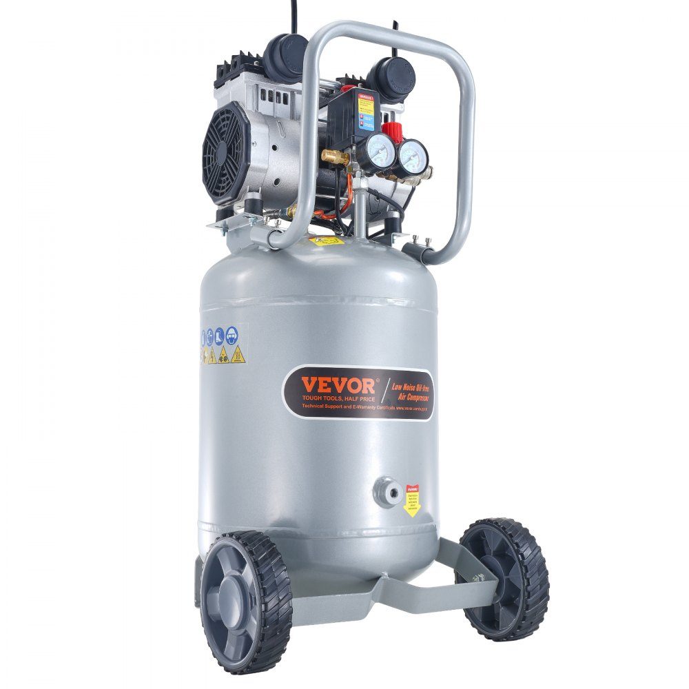 Air compressor 49L whisper compressor 2HP air pump oil-free 8bar compressor single-phase noise level ≤63dB Ideal for inflating tires, car repairs, painting, woodworking