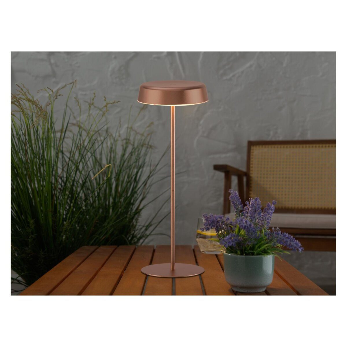 LIVARNO home LED batterij tafellamp (brons)