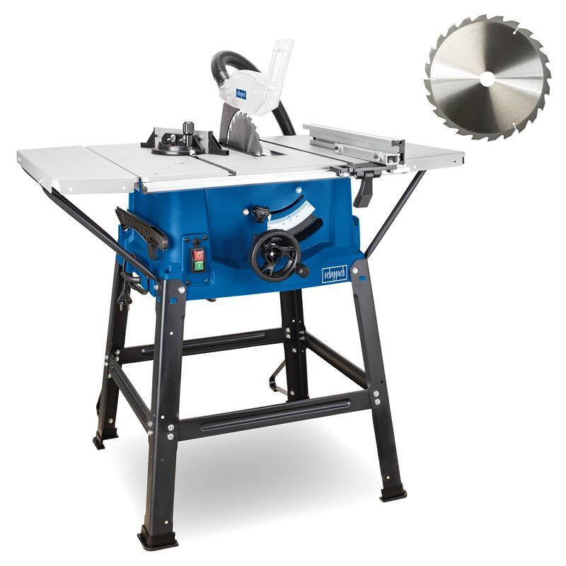 Scheppach tafelzaag HS100S 2000 W, met onderstel, 2 tafelverlengingen Scheppach tafelzaag HS100S 2000 W, met onderstel, 2 tafelverlengingen