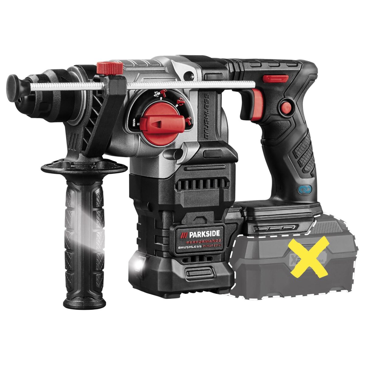 Marteau combiné sans fil PARKSIDE PERFORMANCE® 20 V « PKHAP 20-Li 1.9J A1 », sans batterie ni chargeur