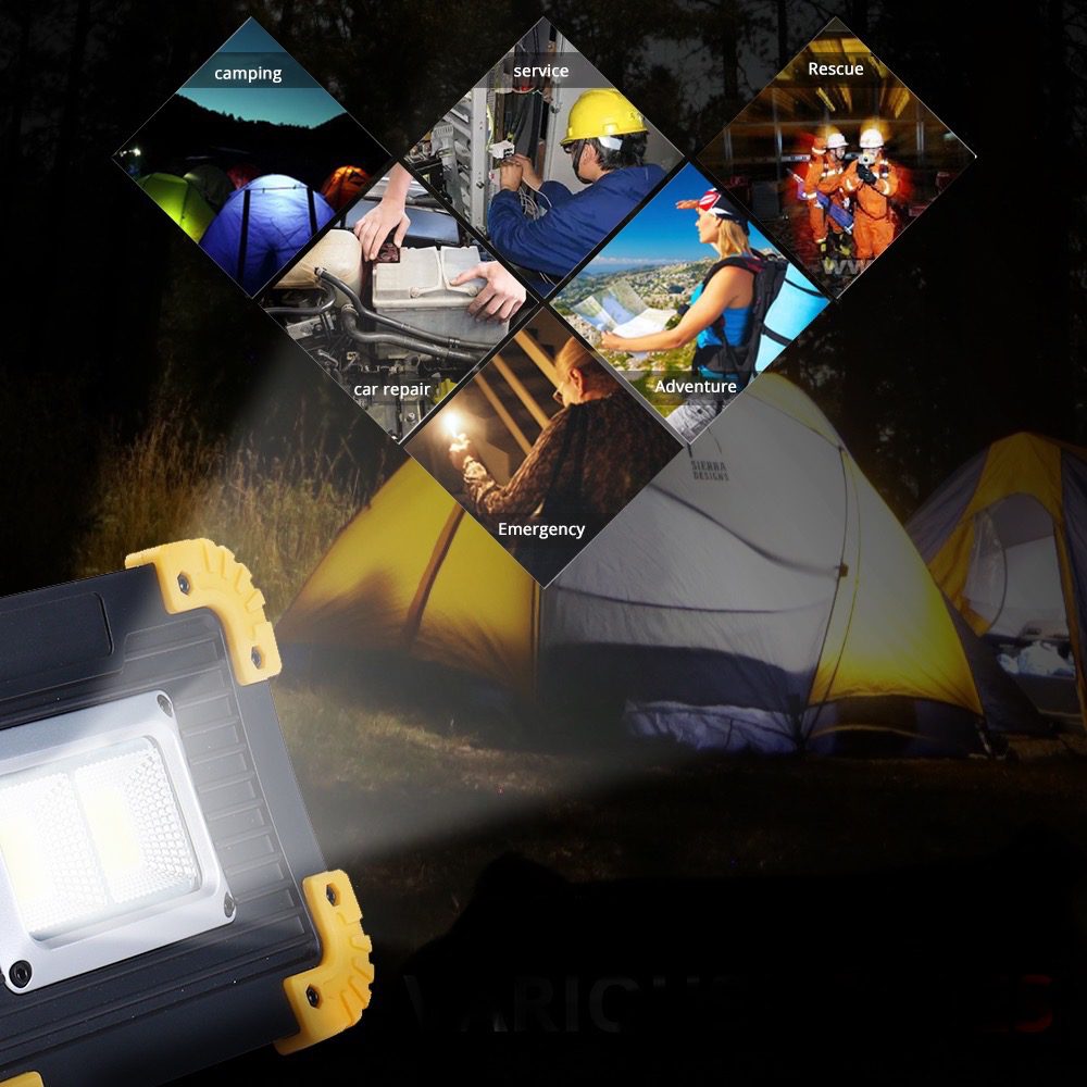 #Sale# LED-Baustrahlerlampe, faltbar, wasserdicht und als Powerbank nutzbar