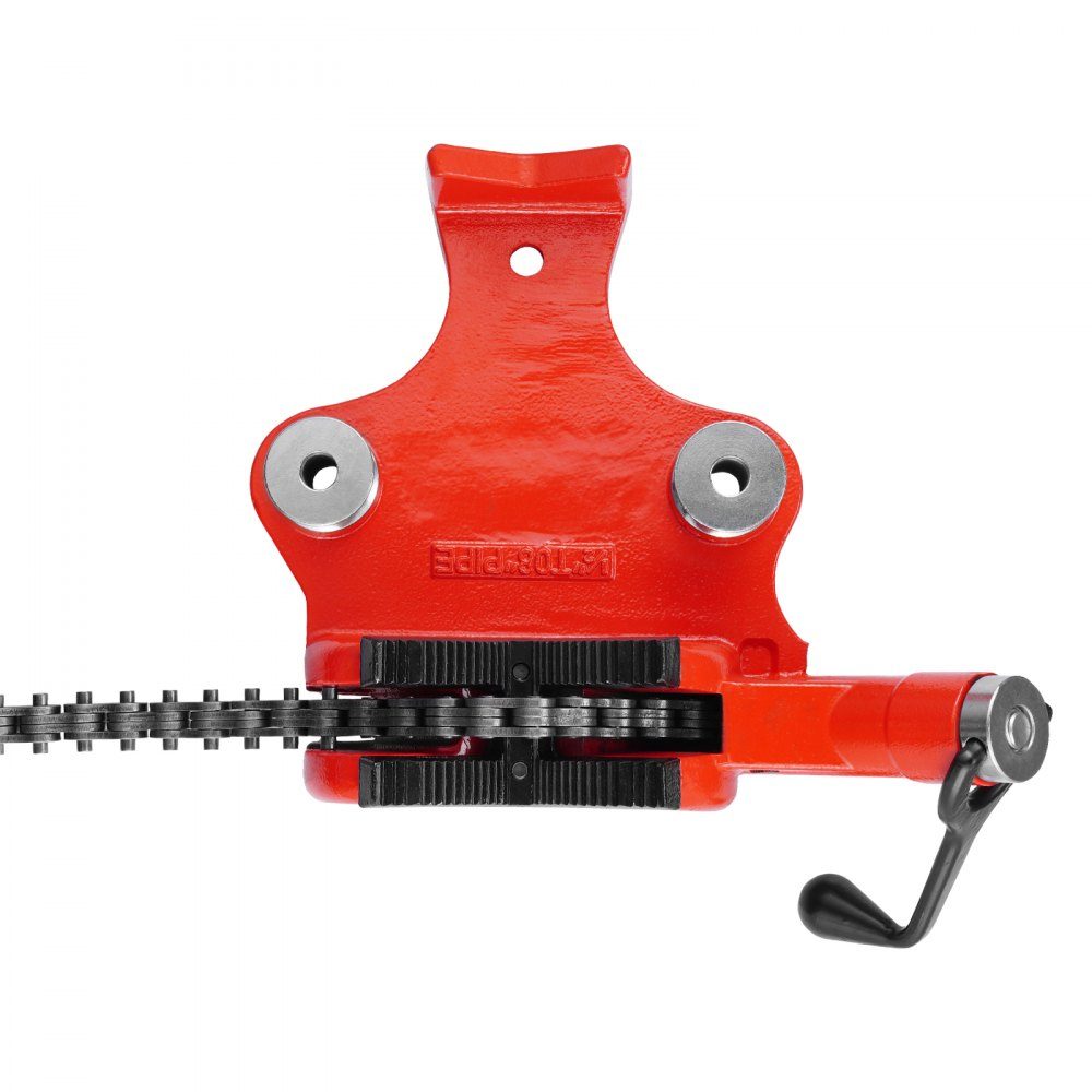 Chain Pipe Vise, Pipe Capacity 12.7-203.2mm, Heavy Duty 880mm Long Chain and Cast Iron Base, Industrial Grade Pipe Clamping for Plumbing, Auto Repair, Metalworking