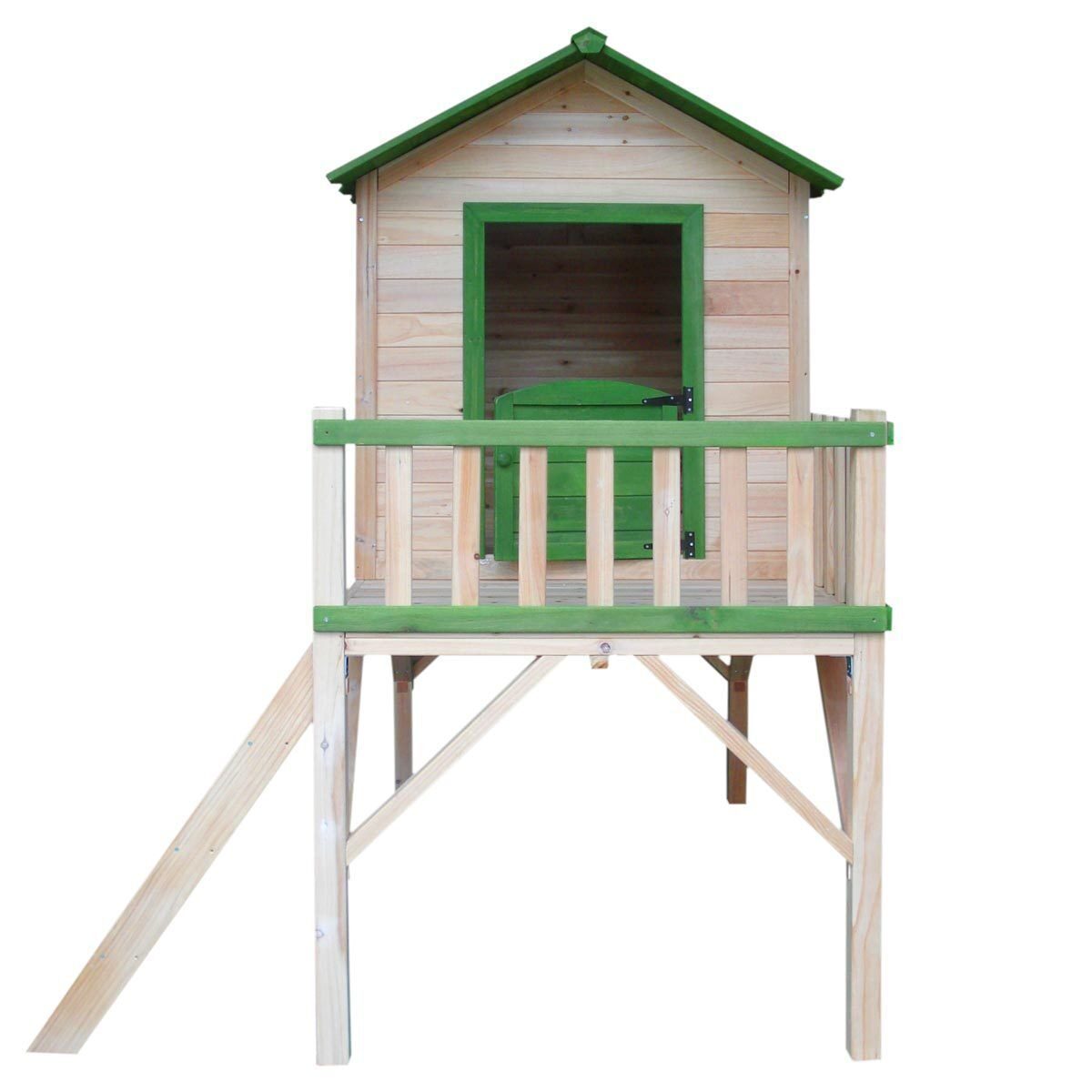 Cabane dans les arbres maison de jeu pour enfants avec balcon maison sur pilotis jardin tour d'arbre maison en bois
