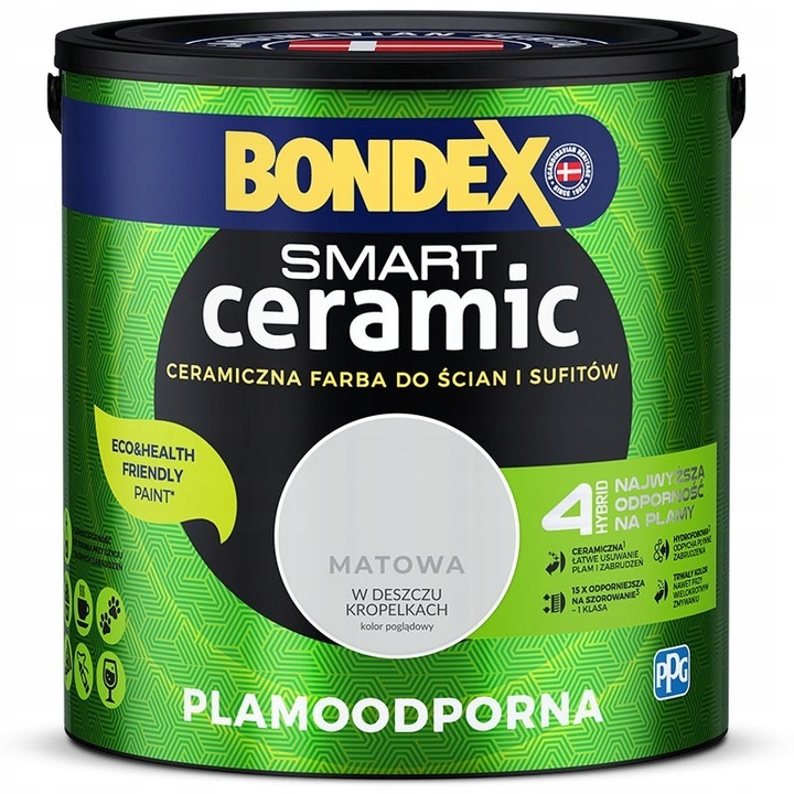 Peinture murale céramique Bondex 2,5 l Drop Rain gris mat Peinture murale céramique Bondex 2,5 l Drop Rain gris mat