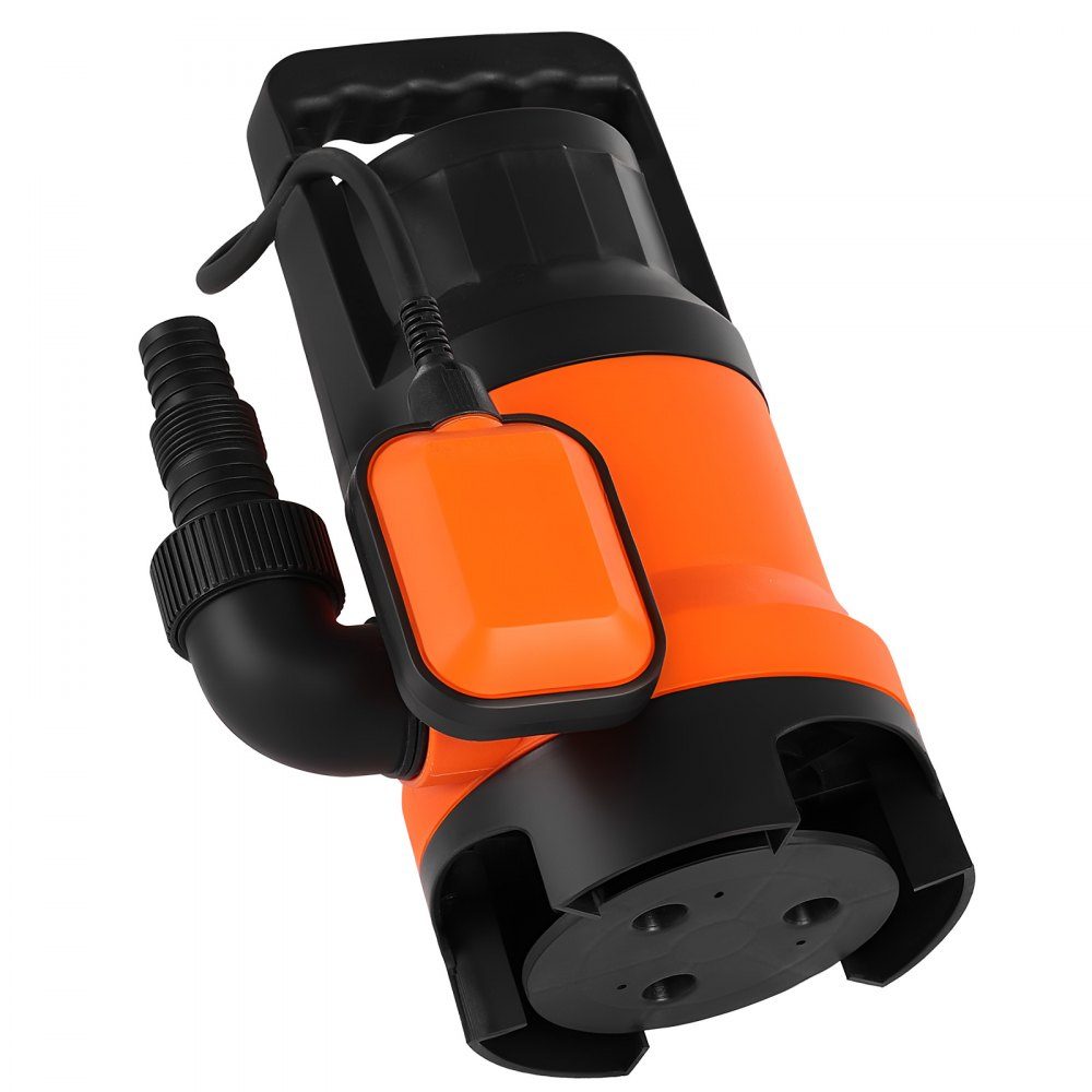 650W submersible pump, 15000L/h, PP-GF20 dirty water pump for wastewater, dirty water & pure water with automatic float switch, 8m delivery height, for pools, ponds, flooded areas