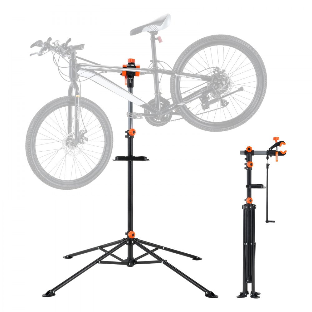 Bicycle Repair Stand Bicycle Repair Stand, Bicycle Repair Stand, Heavy Duty Repair Stand 36.3kg, 1079.5-1900mm Height Adjustable Bike Stand with Four Legs, Black