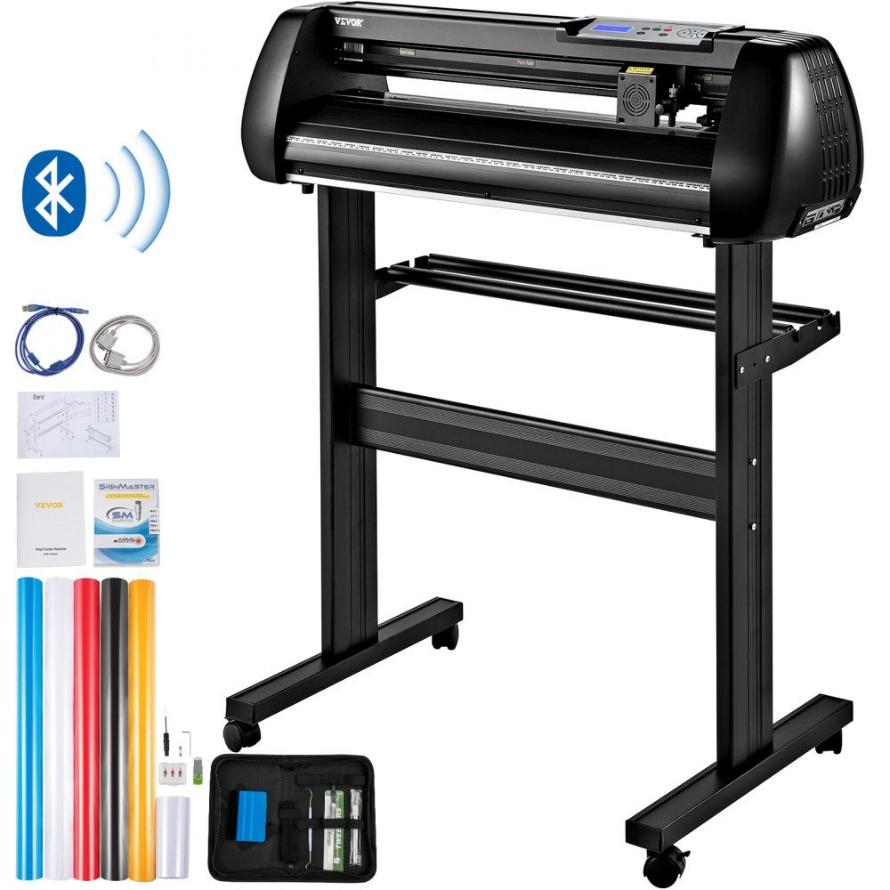 Snijplotter 720 mm snijbreedte plottermachine, 20 - 800 mm/s foliesnijder, 3 messen filmplotter snijplotter filmprinter met Signmaster software voor borden & decoraties