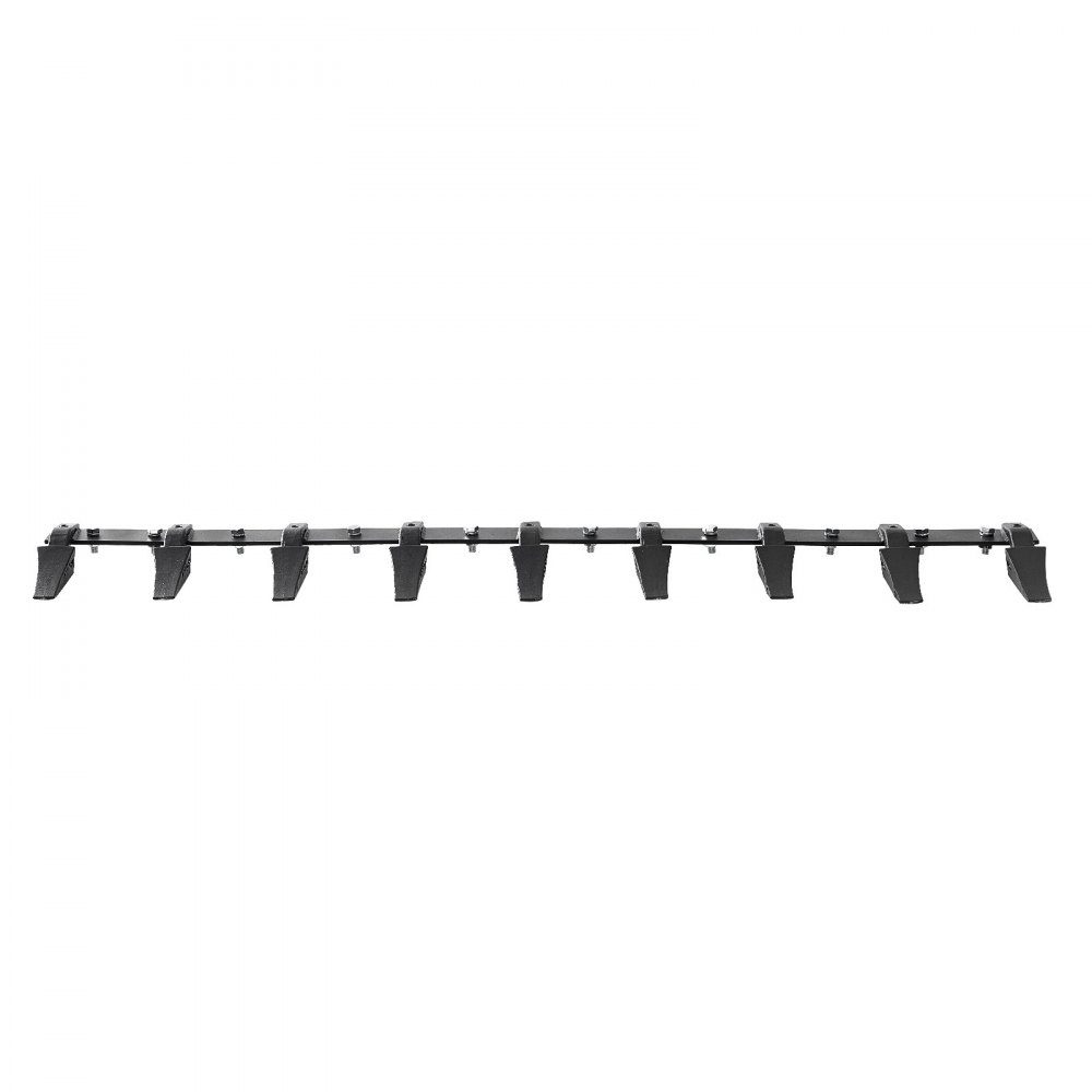 Shovel Stand, 1.8m Heavy Duty Tractor Shovel, 9 Tooth Rail for Loader, Tractor, Skid Steer, 2000kg Load Capacity, Bolt-on Design, for Efficient Soil Excavation and Shovel Protection