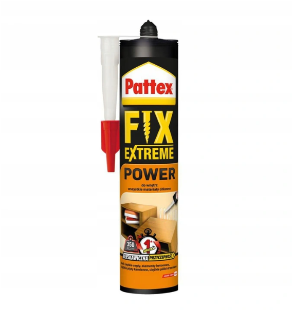 Pattex de montagelijm Pattex Fix Extreme is bestand tegen een belasting van 350 kg