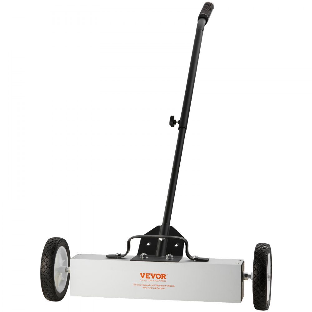 Balai magnétique balayeuse magnétique 77-113 cm, balayeuse magnétique balai magnétique balai magnétique élévateur magnétique 20,4 kg force magnétique collecteur de copeaux magnétique balayeuse de sol