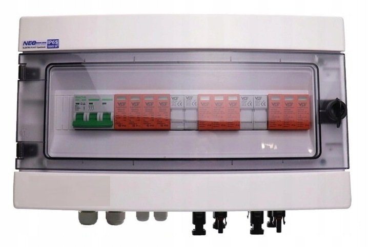 ANSCHLUSSKASTEN SOLAR PHOTOVOLTAIK 1000V DC / AC 2 String + GPV-EINSÄTZE