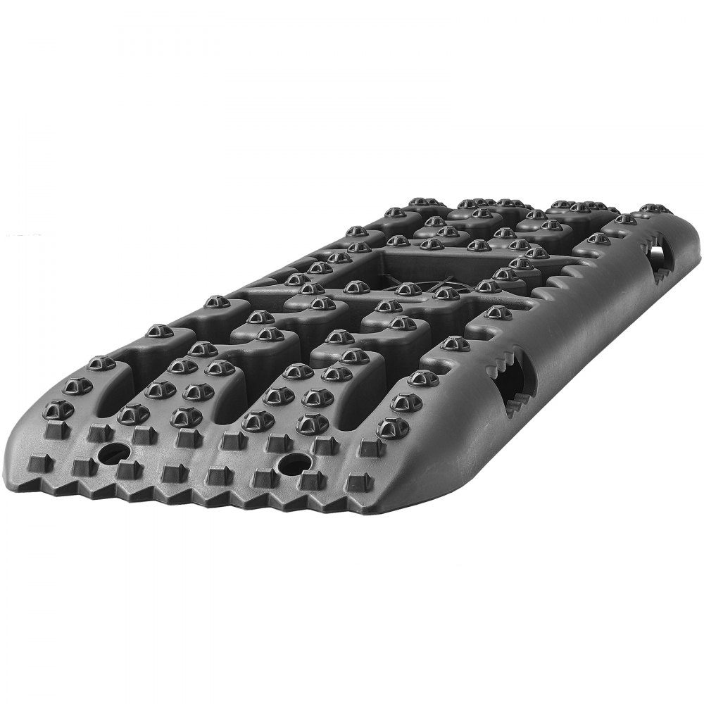 10 TON Traction Boards with PP Material, Recovery Boards for ATVs/Cars/Pickups/SUVs/RVs, Pair of Tire Traction Mats on Snow, Sand, Mud and Loose Ground, Storage Bag, Long, Black