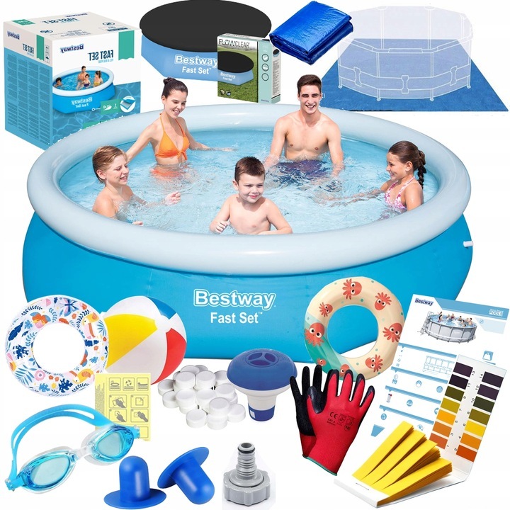 %VENTE% Kit de démarrage XXL BestwayFast set piscine 19 pièces accessoires extérieur jardin baignade plaisir 305x76 %VENTE% Kit de démarrage XXL BestwayFast set piscine 19 pièces accessoires extérieur jardin baignade plaisir 305x76