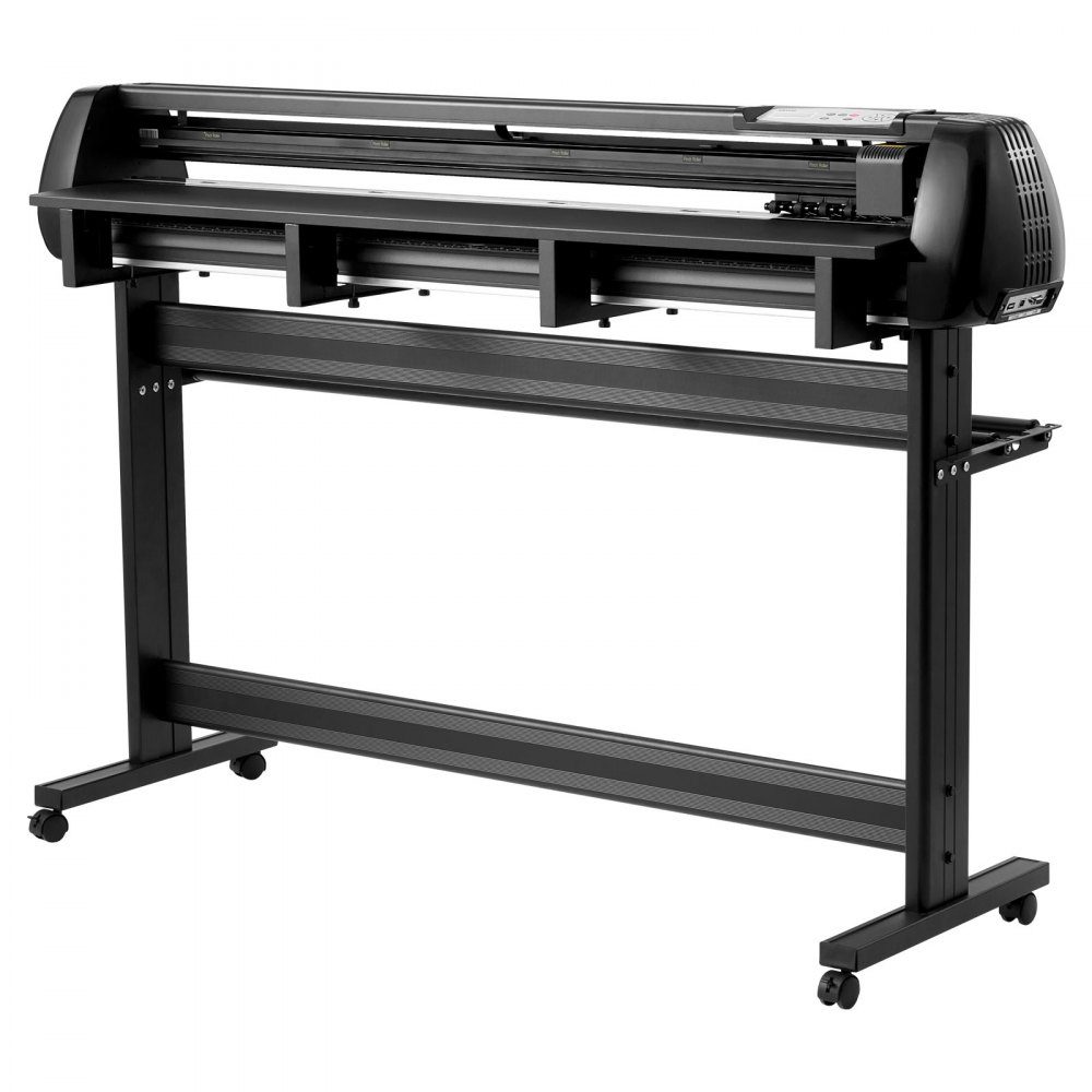Vinyl-Schneidemaschine mit 135 cm maximaler Vorschubbreite, Doppelmessern und LED-Anzeige, verstellbares Vinyl-Schneideplotter-Set mit Aufkleberbögen, Transferfolien und Signmaster-Software