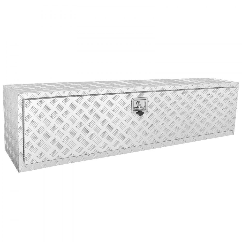Boîte de rangement pour camion, boîte de rangement pour pick-up 1524 x 430 x 460 mm, boîte à outils en aluminium avec serrure et clés, boîte à outils étanche pour camions, fourgonnettes, remorques, etc.