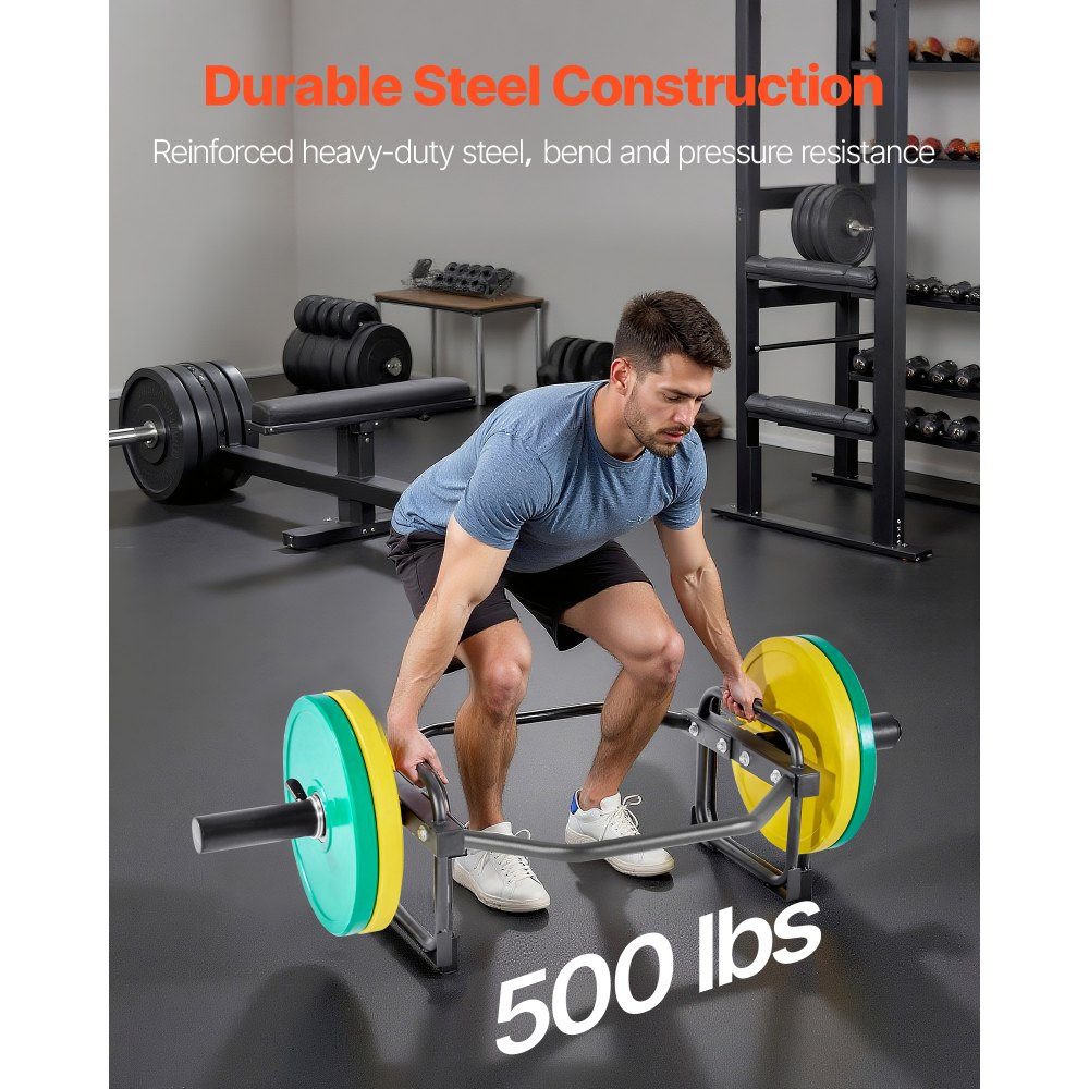 Trap Bar Barre d'haltères hexagonale 50 mm Capacité de charge de 240 kg Équipement d'haltérophilie et de musculation Gym à domicile pour squats Deadlifts Presse à épaules Noir
