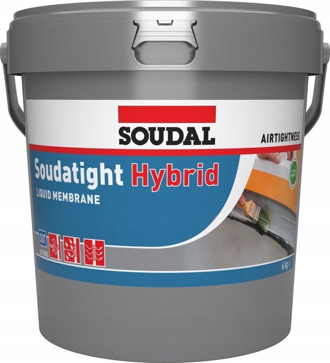 Soudal Soudatight Hybrid 6 kg płynna membrana zewnętrzna szara Soudal Soudatight Hybrid 6 kg płynna membrana zewnętrzna szara