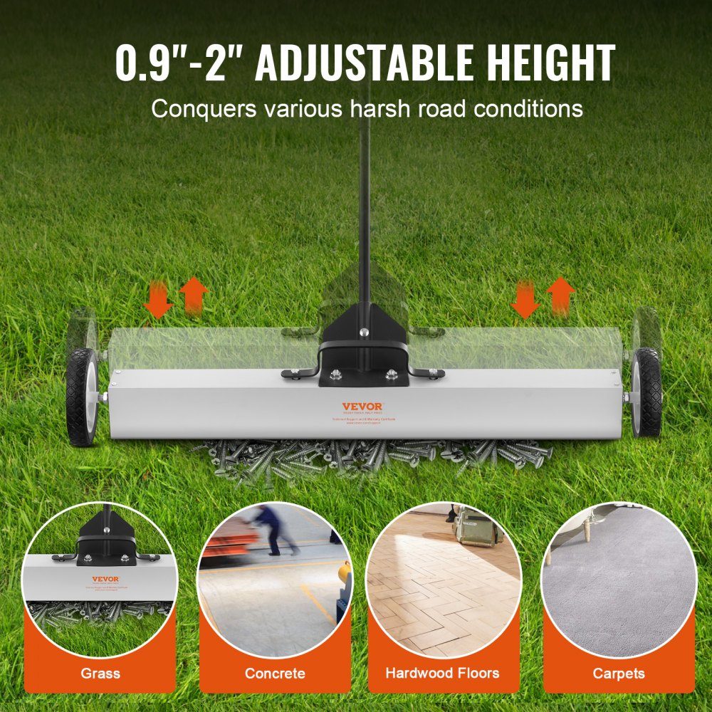 Magnetic broom magnetic sweeper 77-113 cm, magnetic sweeper magnetic broom magnetic broom magnetic lifter 24.9 kg magnetic force magnetic chip collector floor sweeper sweeper