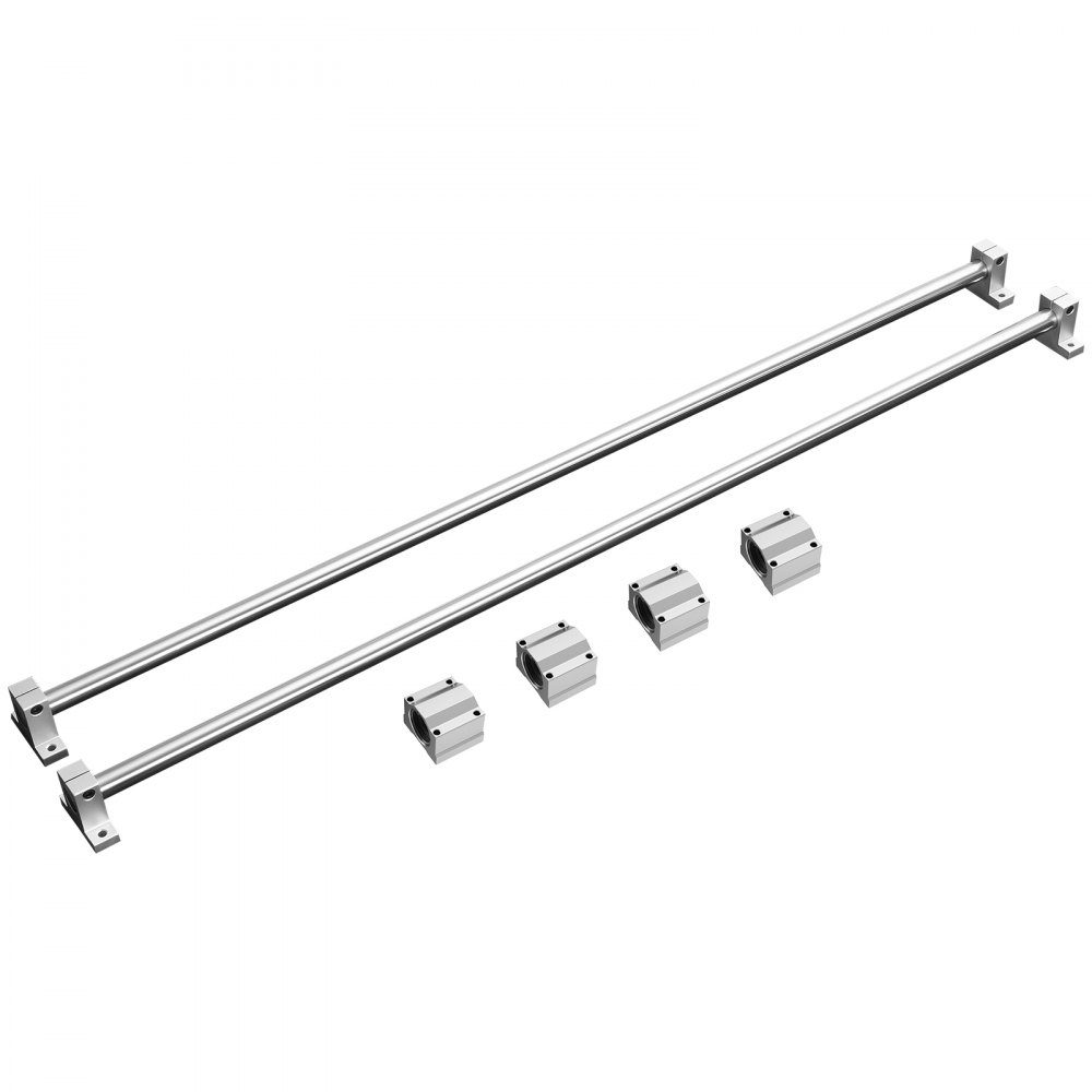 Lineaire geleiderailset, SFC20 1200 mm, 2 stuks 1000 mm SFC20 geleiderails, 4 stuks SC20 schuifblokken, 4 stuks railsteunen, lineaire rails en lagerset voor geautomatiseerde machines