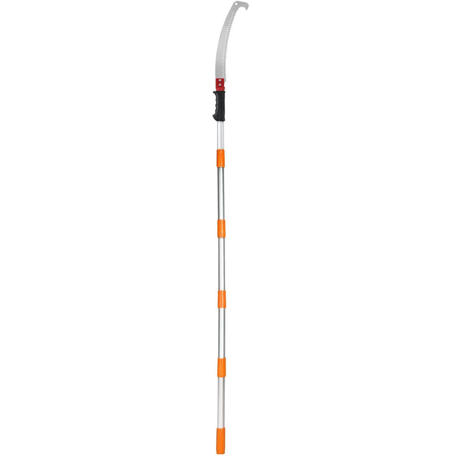 Telescopic Pruning Saw, Manual Tree Saw, 1.4-3m Adjustable Pole Pruner with 8 Bars, Pruner, Telescopic Carbon Steel Blade. Reach up to 298cm for pruning branches, bushes and trunks